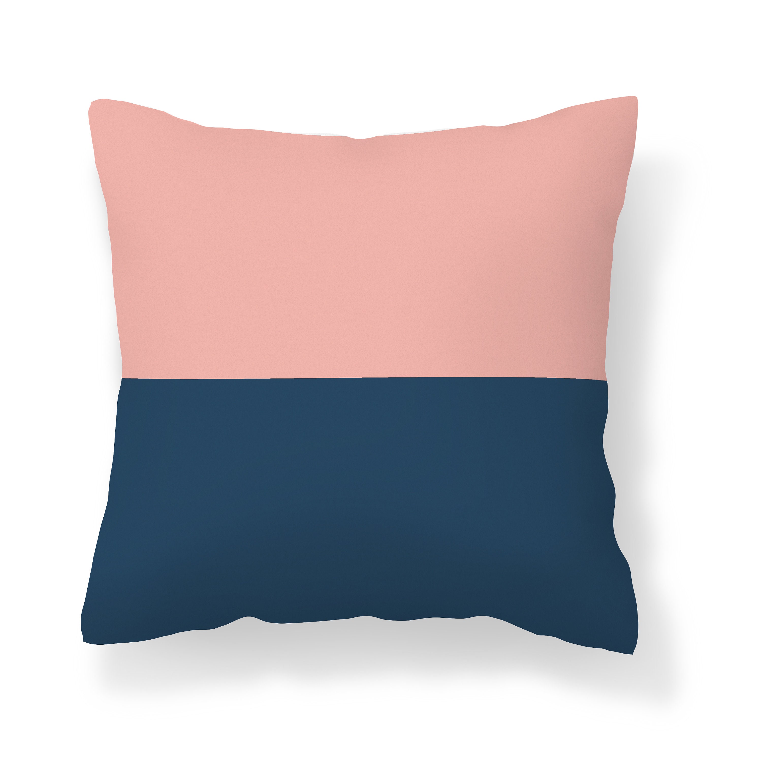 Soft Pink Color Block Throw Pillow Cover Modern Home Decor Etsy