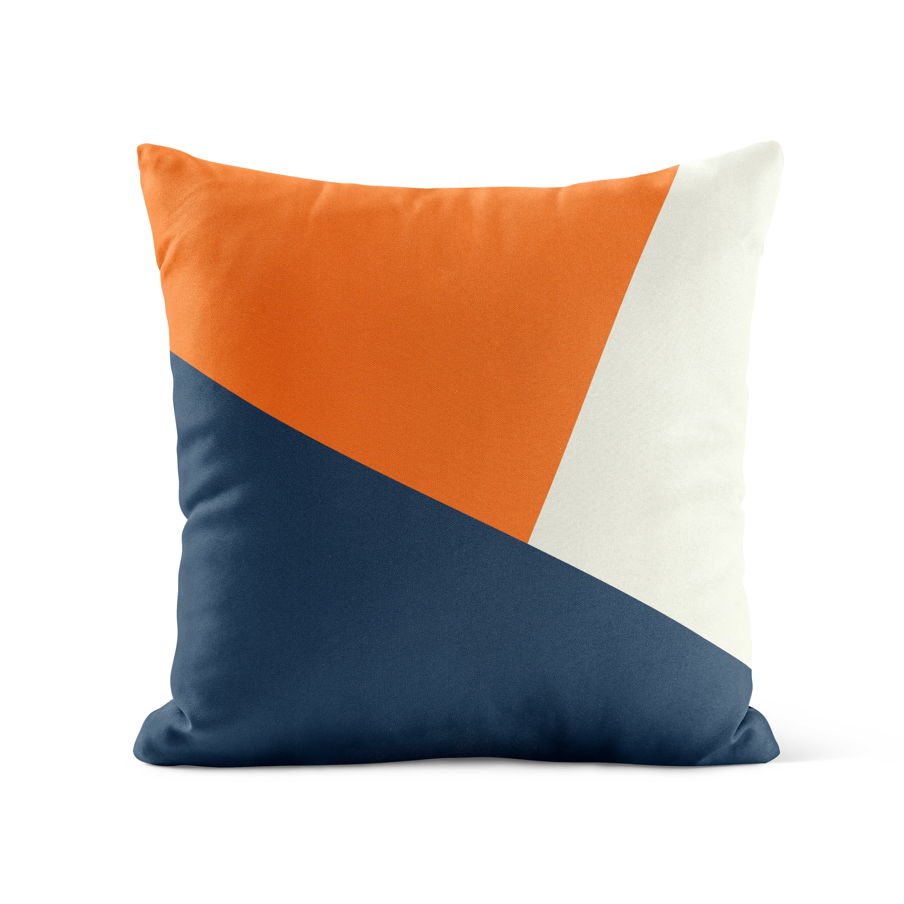 Navy blue and orange clearance pillows