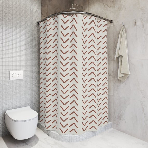 Chevron print clearance shower curtain