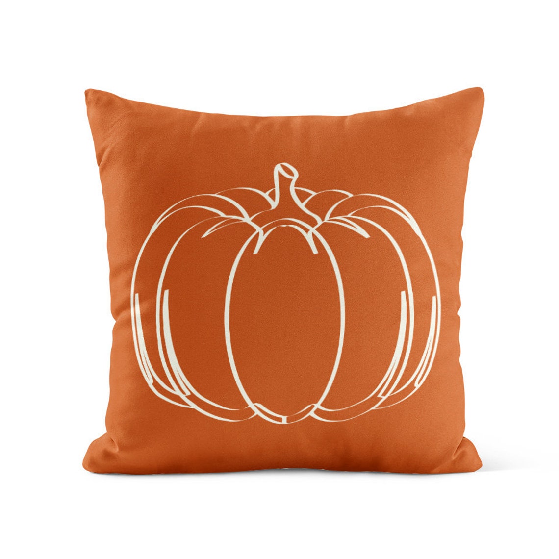 Burnt Orange Pumpkin Outdoor Pillow Patio Cushions Patio Etsy