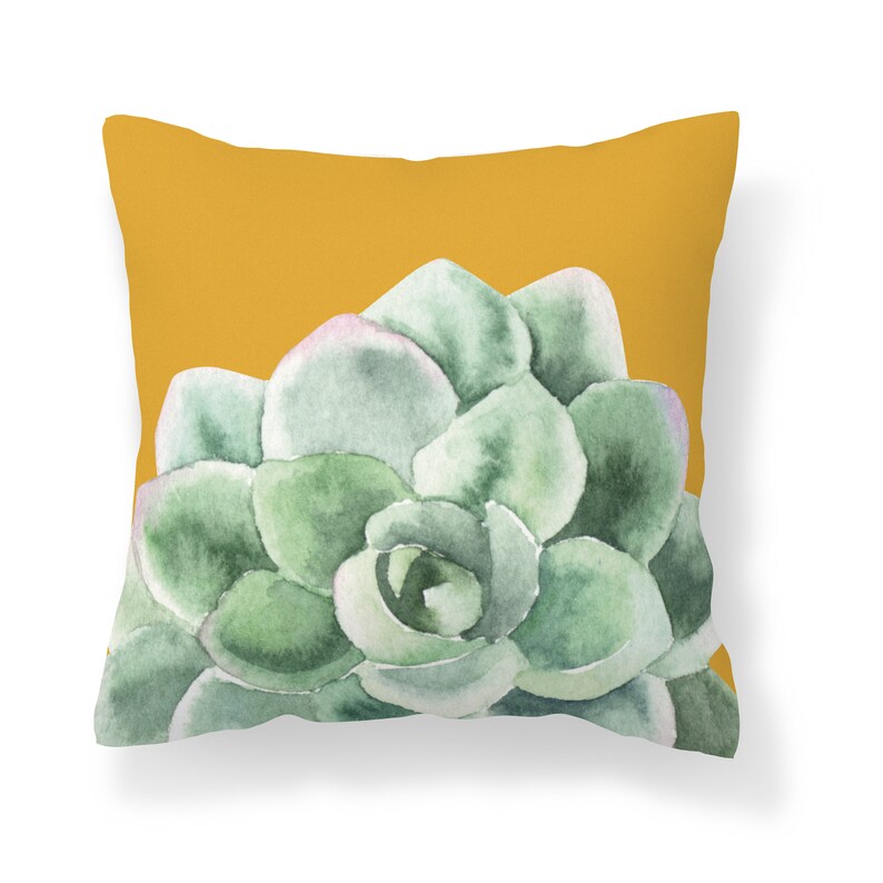 Mustard Yellow Teal Outdoor Pillow Modern Mix and Match Etsy