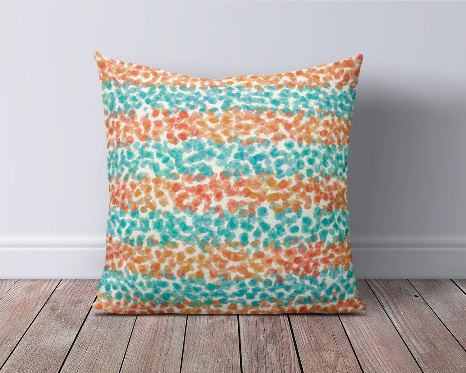 Burnt Orange Teal Outdoor Pillow Modern Mix and Match Patio Etsy