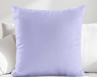 Solid Light Periwinkle Throw Pillow Cover • Lavender Blue Decorative Pillows for Couch • Sofa Cushion Cover