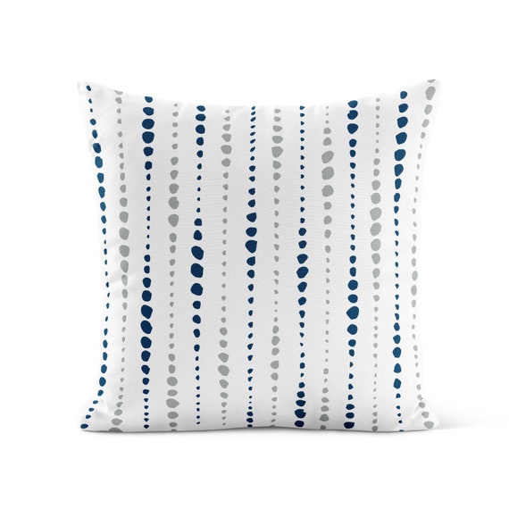 Blue Light Gray White Throw Pillow Cover Pillow Case Accent