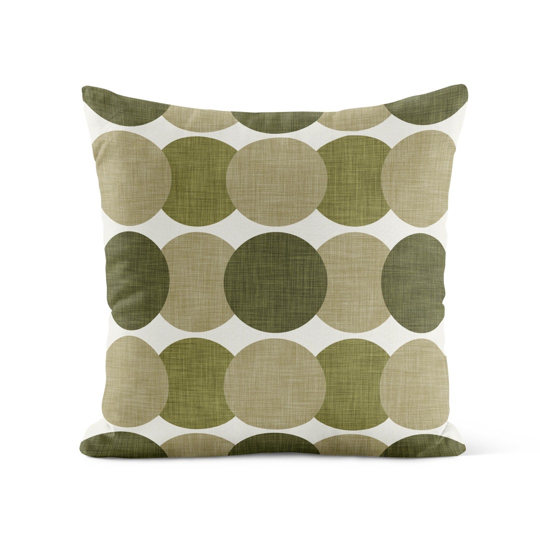 Olive Green Throw Pillow Cover • Sage Mid Century Modern Decorative ...