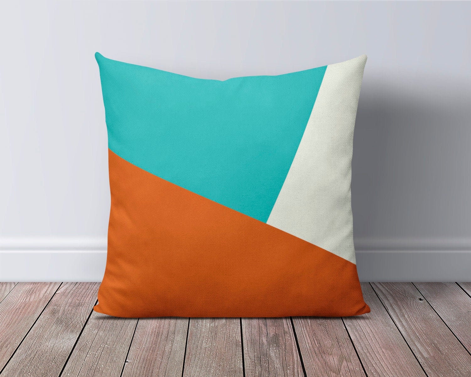 teal and orange throw