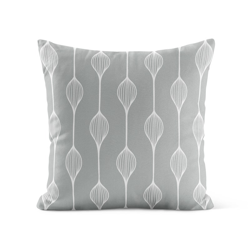 Blue Light Gray Outdoor Pillow Patio Cushions Patio Decor Etsy