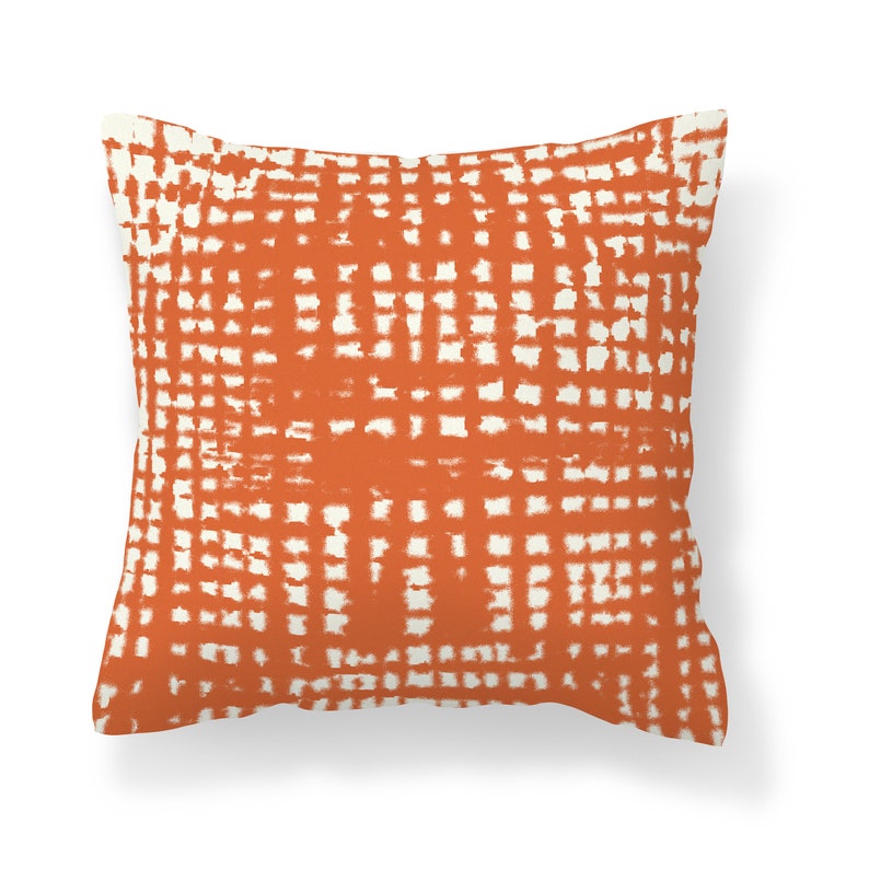 Burnt Orange Gray Throw Pillow Cover Mix and Match Pillow Etsy