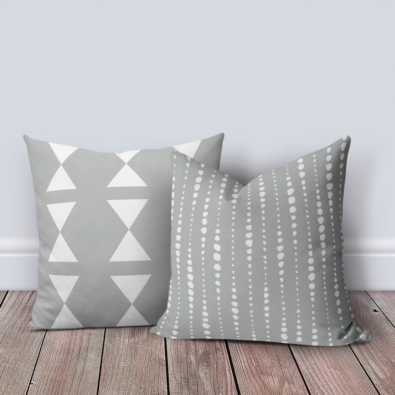 Blue Light Gray Outdoor Pillow Patio Cushions Patio Decor Etsy