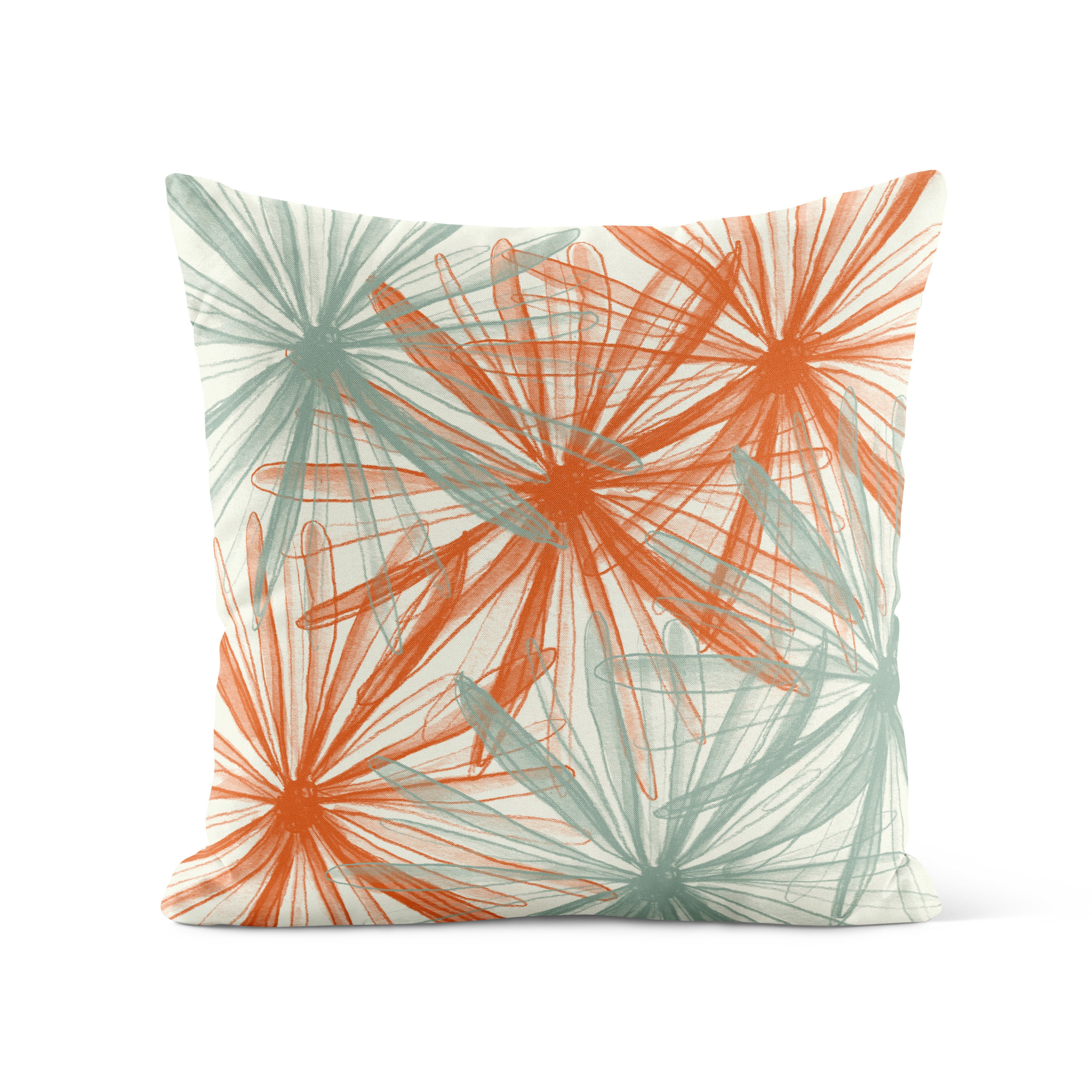 Burnt Orange Green Outdoor Pillow Patio Cushions Porch Pillow Etsy Canada