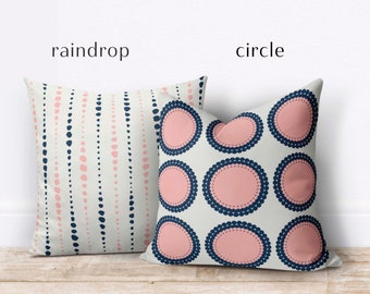 Throw Pillows Navy Blue And Pink Cushions Couch Navy And Blush