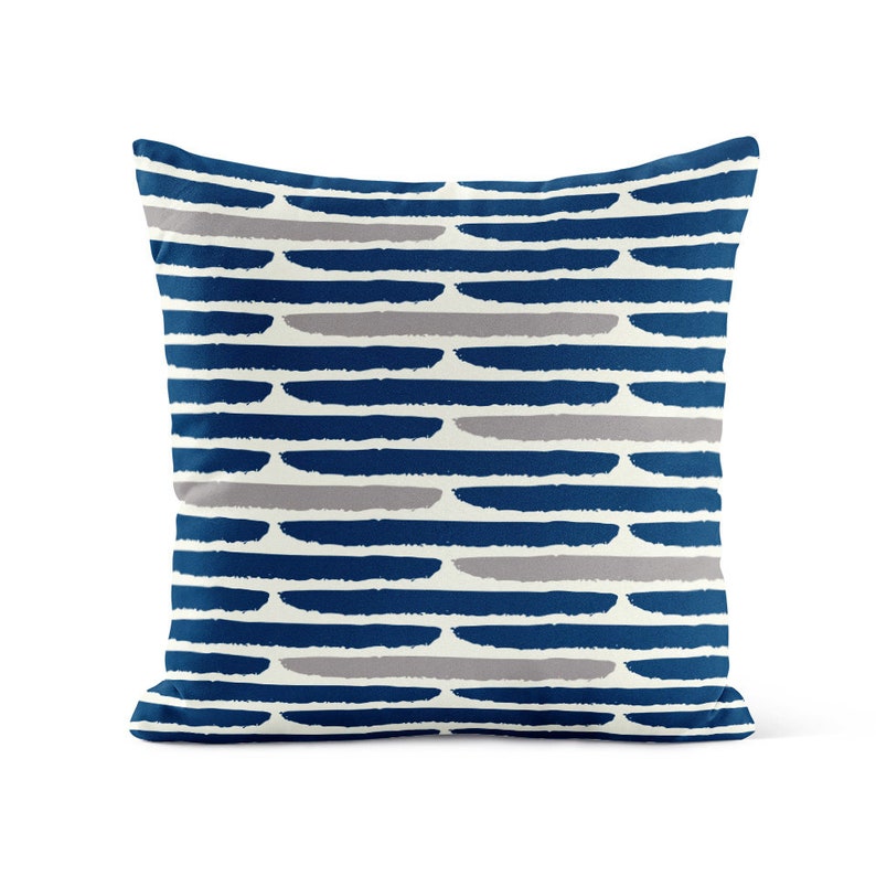 Gray Blue Outdoor Pillow Patio Cushions Patio Decor Etsy