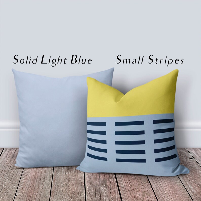 Light Blue Yellow Throw Pillow Cover Pillow Case Decorative Etsy