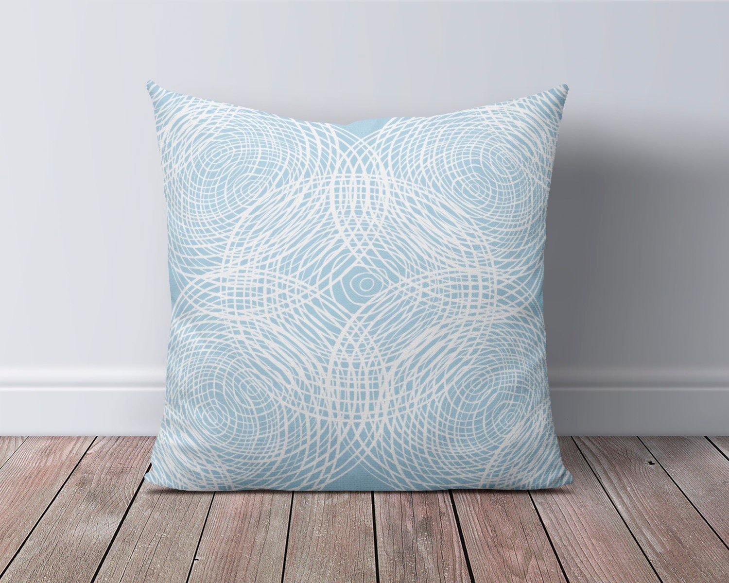 Sky Blue Throw Pillow Cover Navy Light Blue Mix and Match Etsy