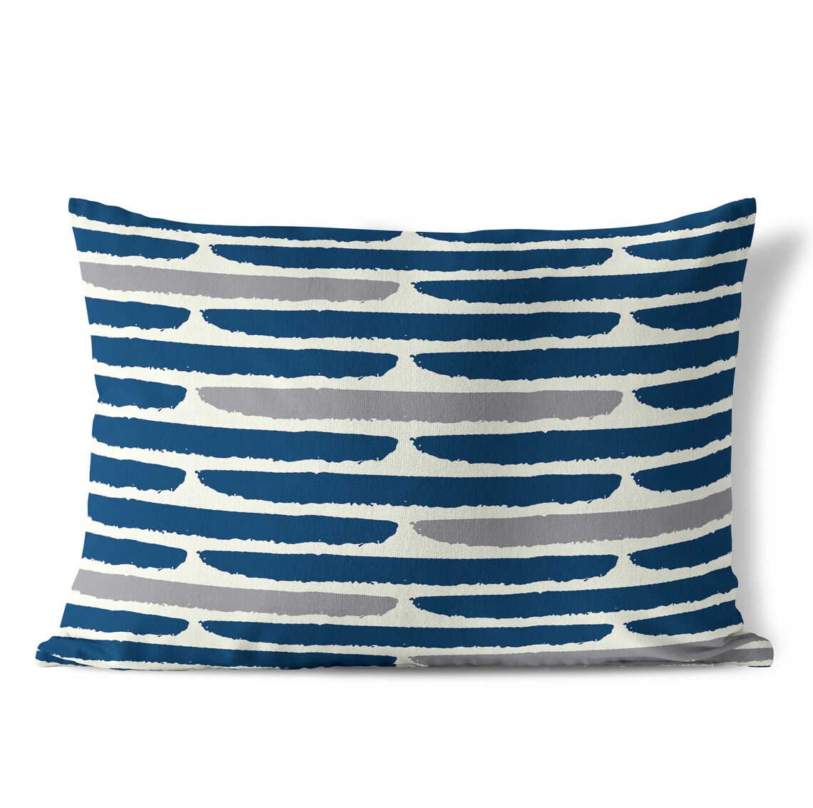 Blue Gray Lumbar Throw Pillow Cover Blue Pillow Case 14x20 Etsy
