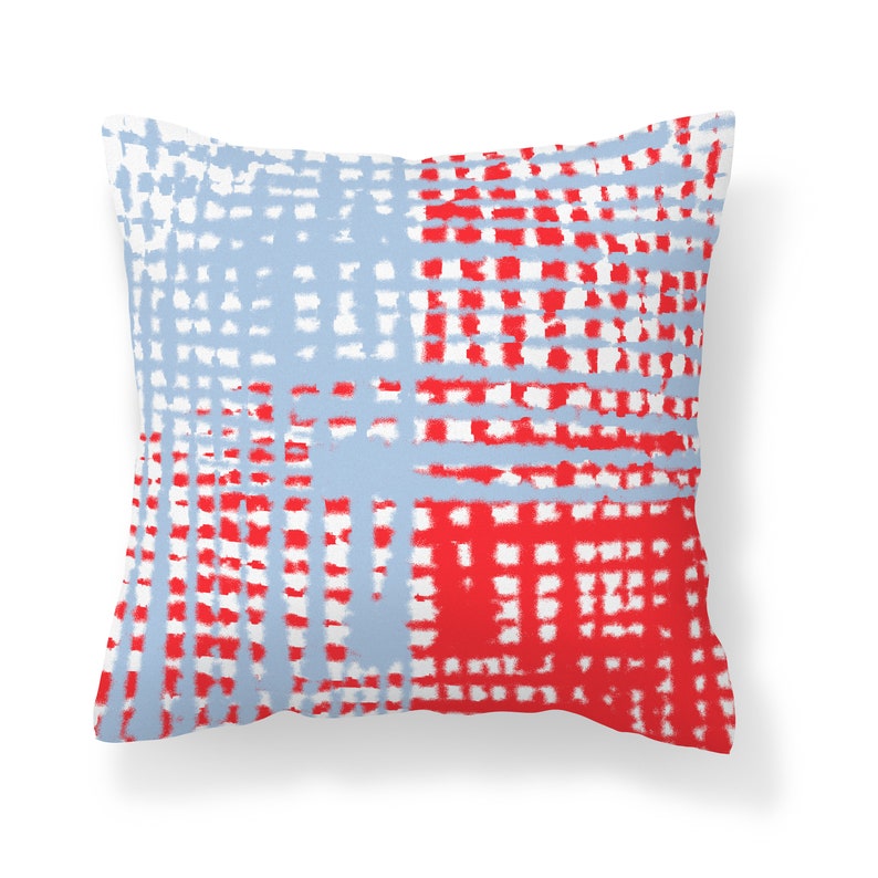 Red Navy Light Blue Throw Pillow Cover Unique Couch Cover Mix and Match Pillow Cases