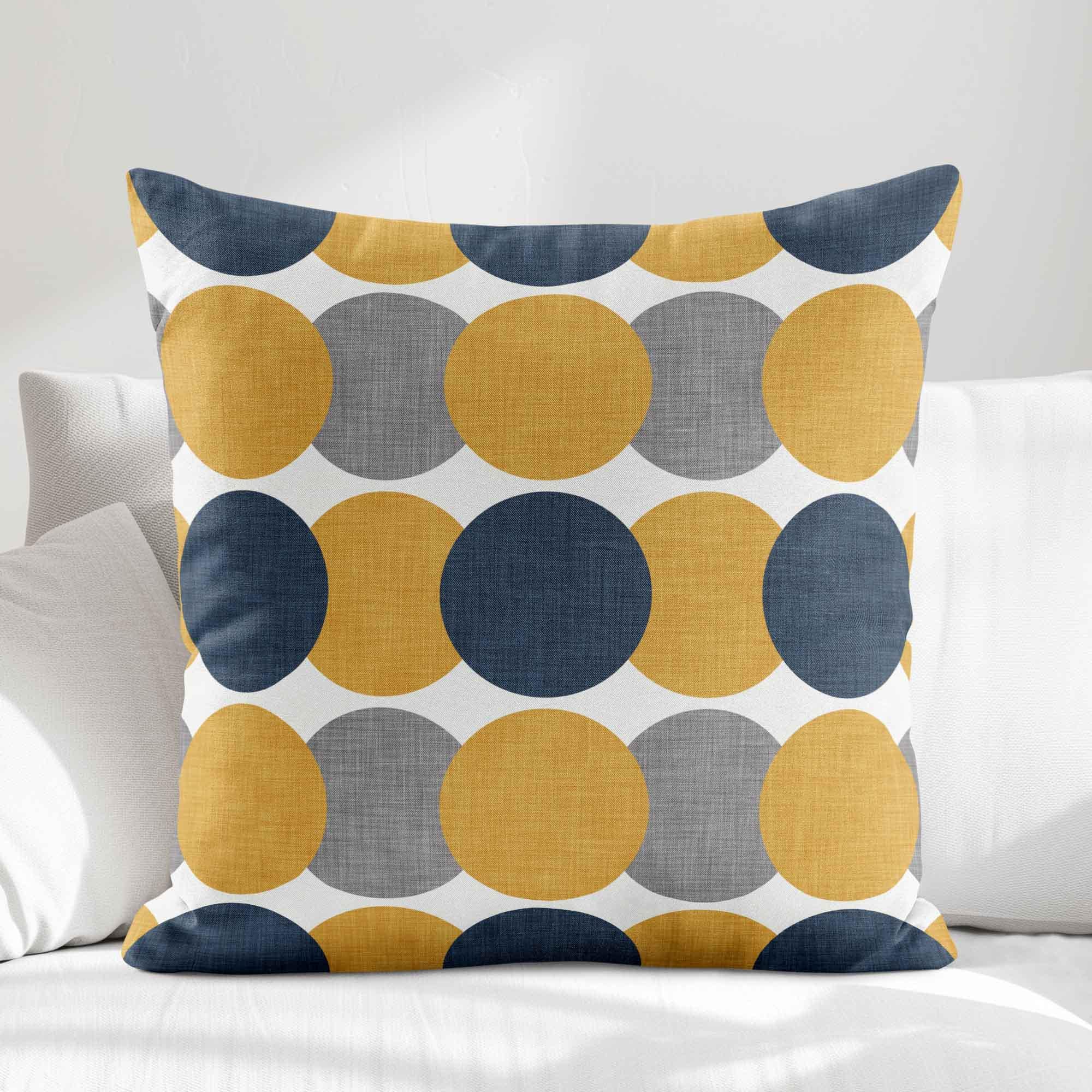 Navy Mustard Pillow
