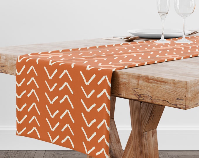 Burnt Orange Table Runner, Boho Table Runner Etsy