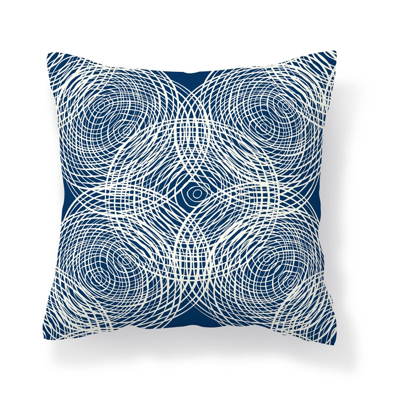 Blue Gray Throw Pillow Cover Modern Mix and Match Pillow Etsy
