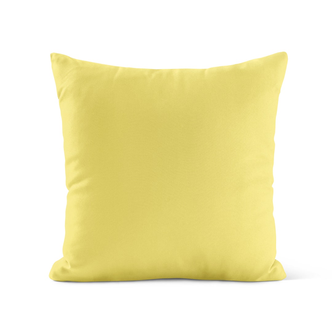 Solid Lemon Yellow Throw Pillow Cover Decorative Pillows for Couch Sofa Cushion Cover Etsy