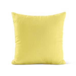 Solid Lemon Yellow Throw Pillow Cover • Decorative Pillows for Couch • Sofa Cushion Cover