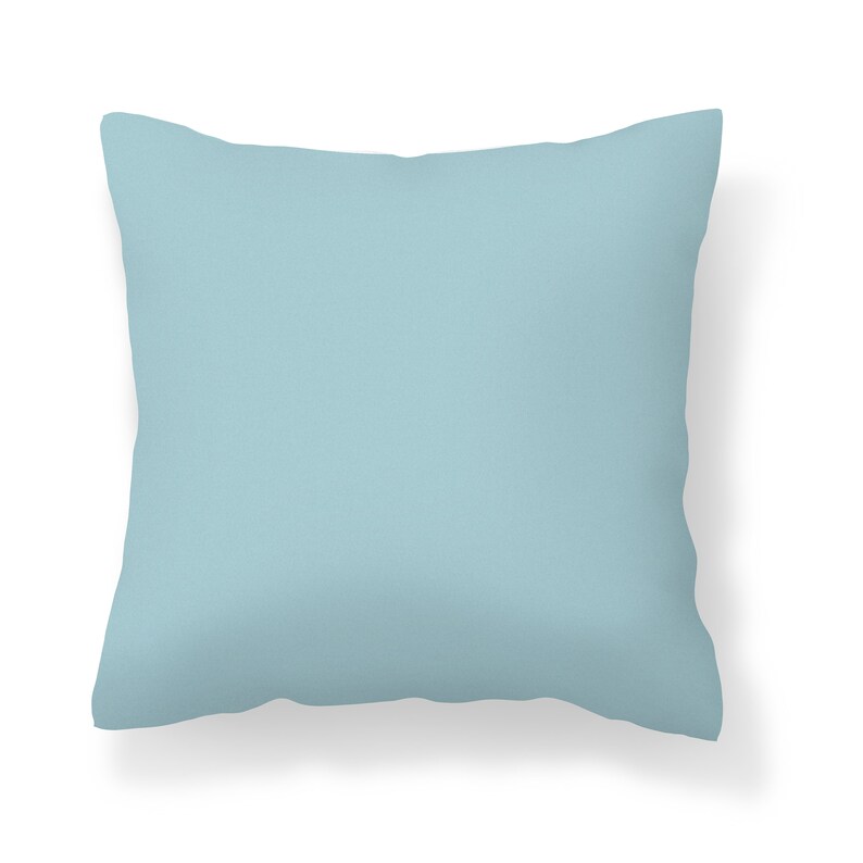 Solid Light Aqua Throw Pillow Light Blue Pillow Cover Pillow Etsy