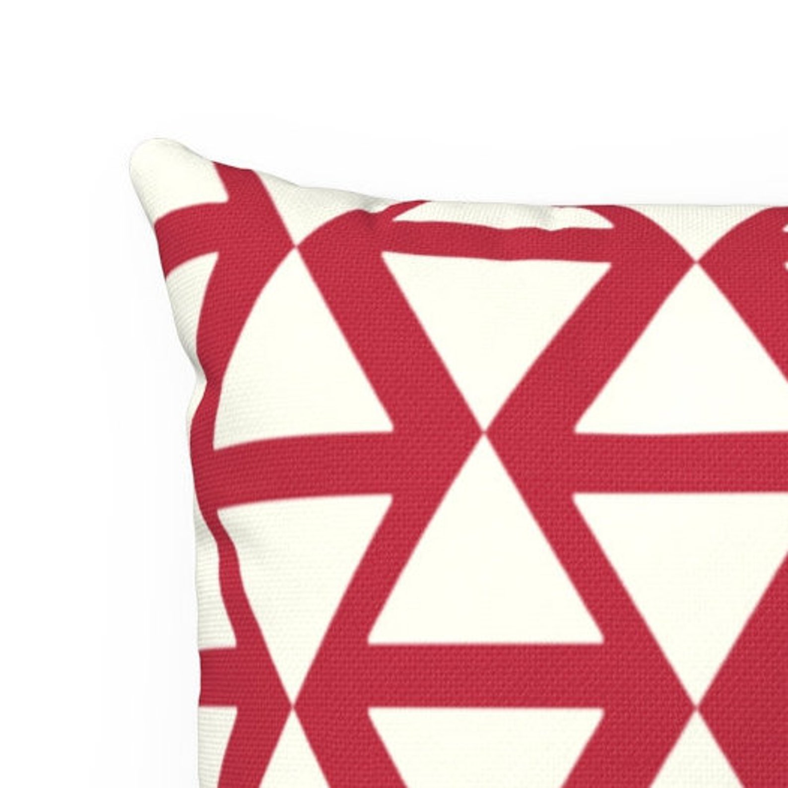 Red White Geometric Throw Pillow Cover Pillow Case Cushion Etsy