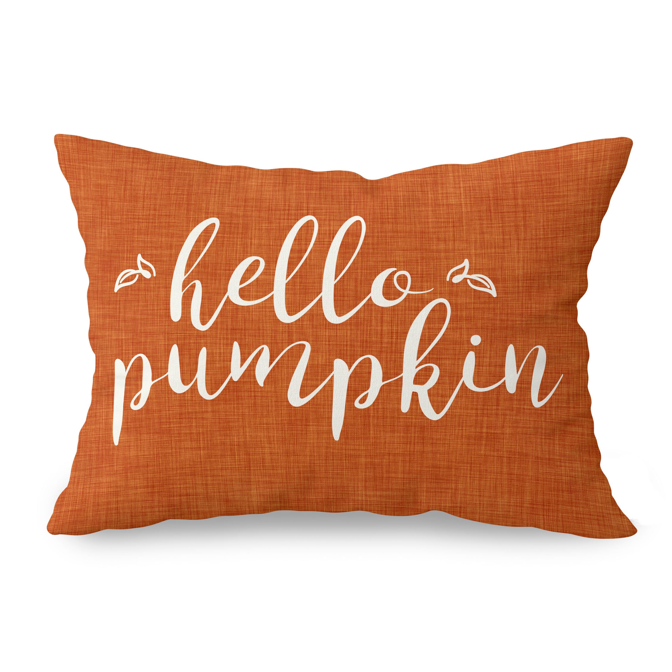 Burnt Orange Hello Pumpkin Throw Pillow Cover Lumbar Pillow 14x20 Autumn Fall Pillow Cover Decorative Pillows for Couch Etsy