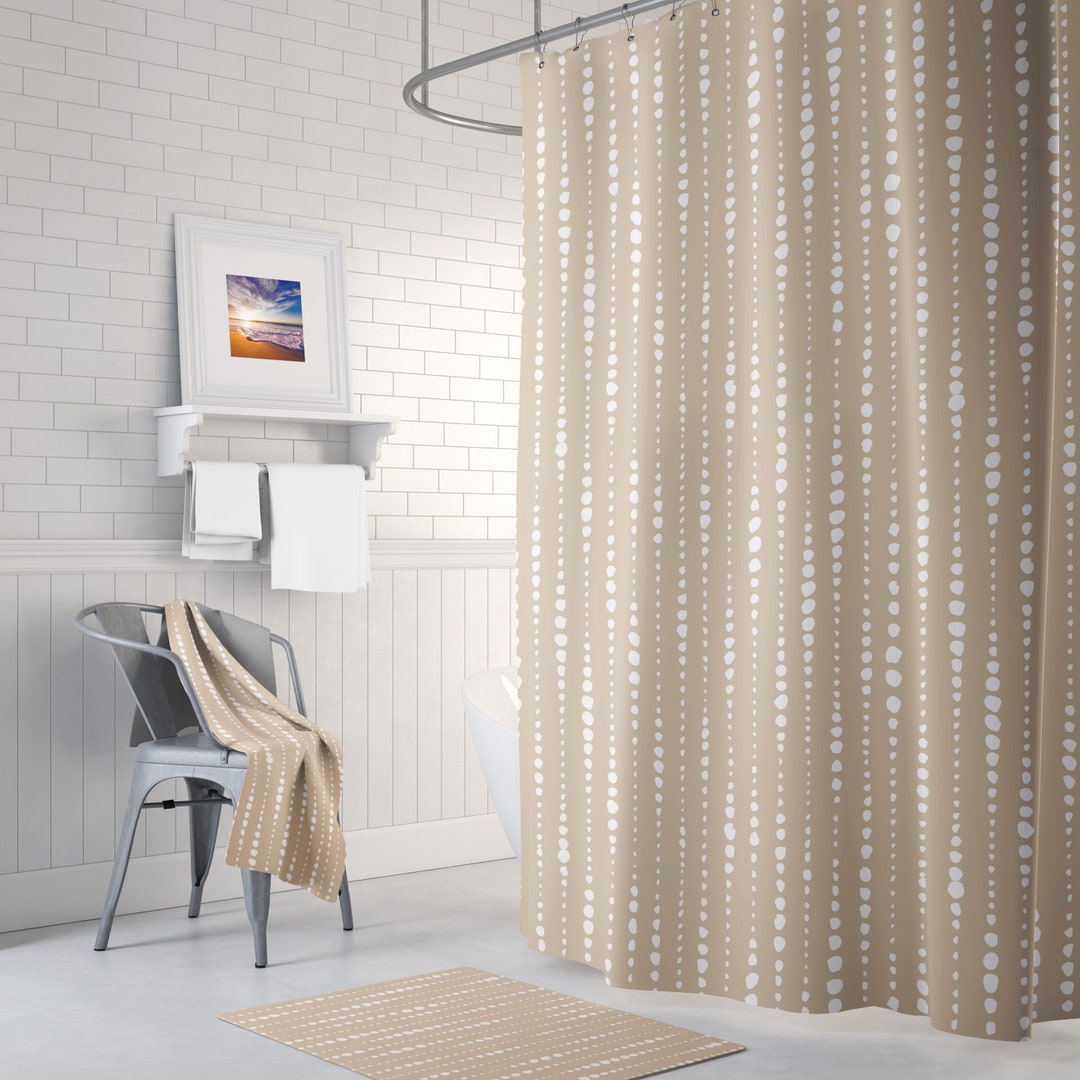 Beige shower curtains discount