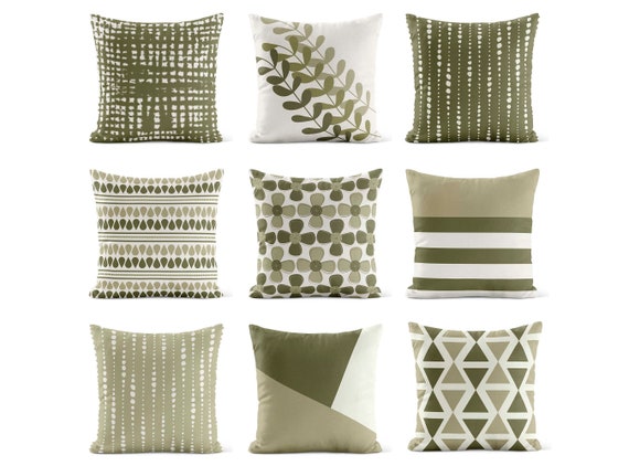 Green accent pillows sale