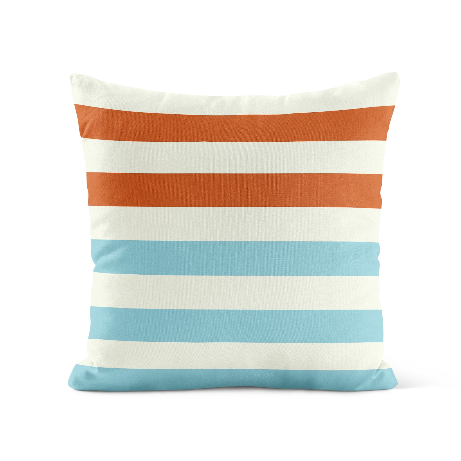 Burnt Orange Light Blue Outdoor Pillow Patio Cushions Etsy