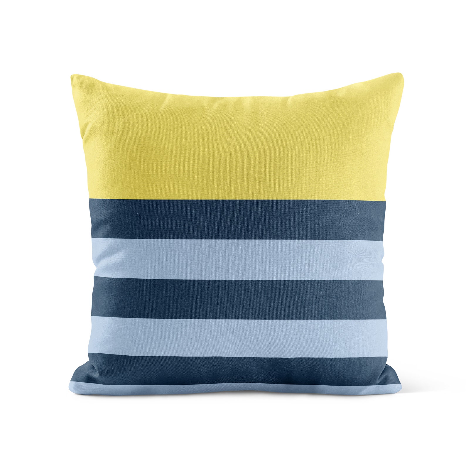 Yellow Light Blue Outdoor Pillow Patio Cushions Patio Etsy