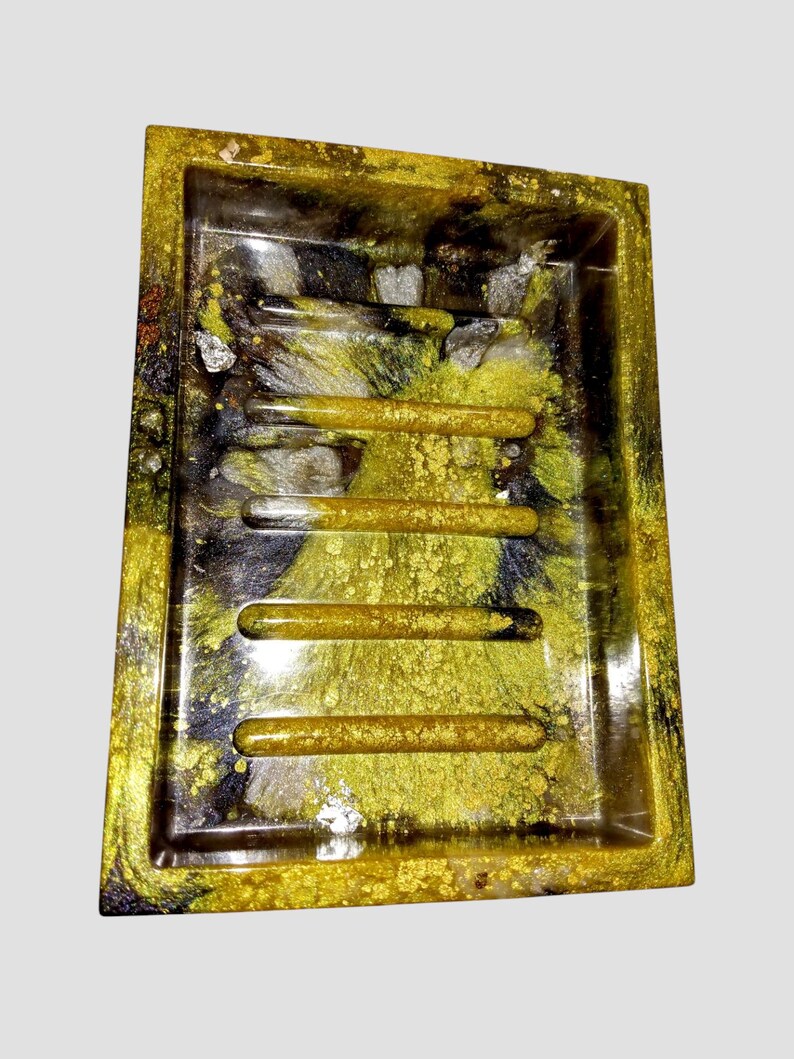 Items With Ridges Rectangular Epoxy Resin Soap Dish With Soap-saving Ridges - Pick Your ...