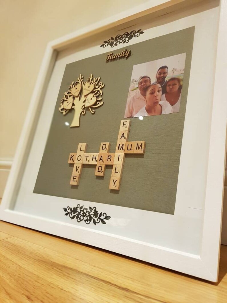 Personalised Family Scrabble Frame Etsy