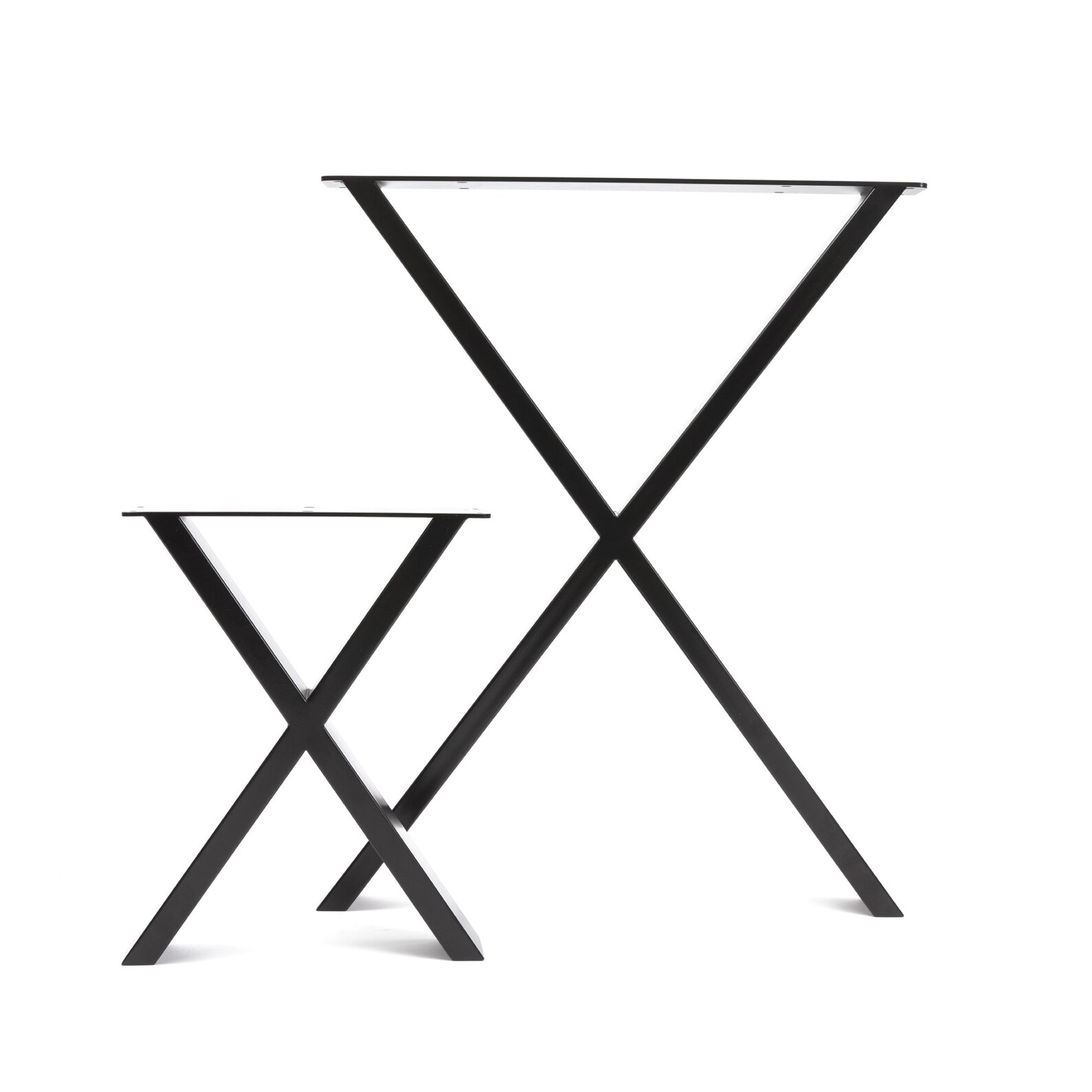 Industrial Table Legs Xframe Design Box Section Steel Etsy