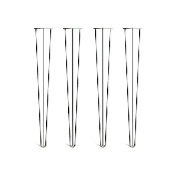 4 x Hairpin Legs - Counter Top - 34 inch. Including FREE Screws and Protector feet (All Styles and Finishes, 3/8" & 1/2")