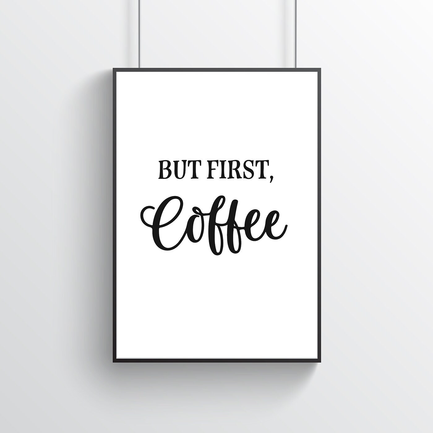 Pero Primero Impresion De La Pared Del Cafe Cartel De La Casa Etsy