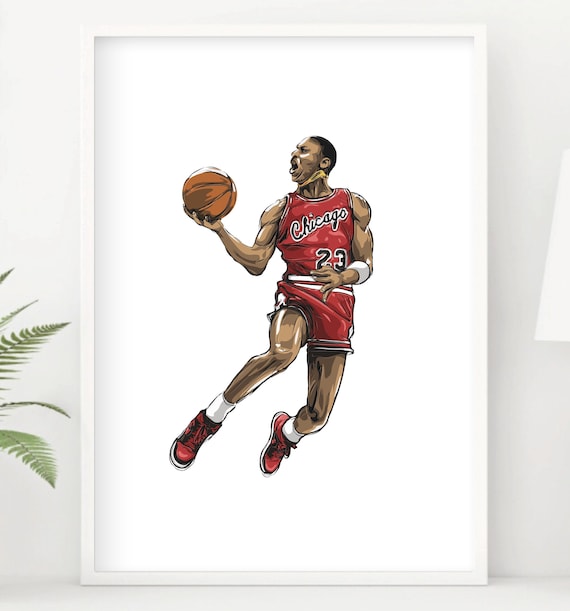 Michael Jordan Poster Basketball Sports Poster Print Old Photo Large Wall  Art Canvas Paintings Office Decoration Unframed