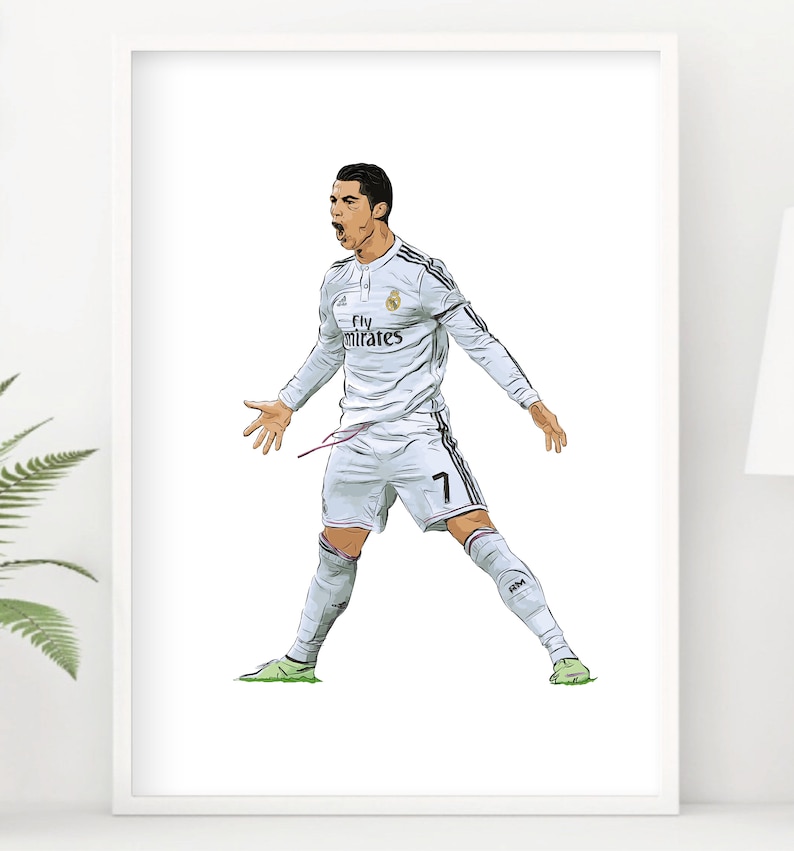 Ronaldo Print Cristiano Ronaldo Celebration Pose Ronaldo - Etsy