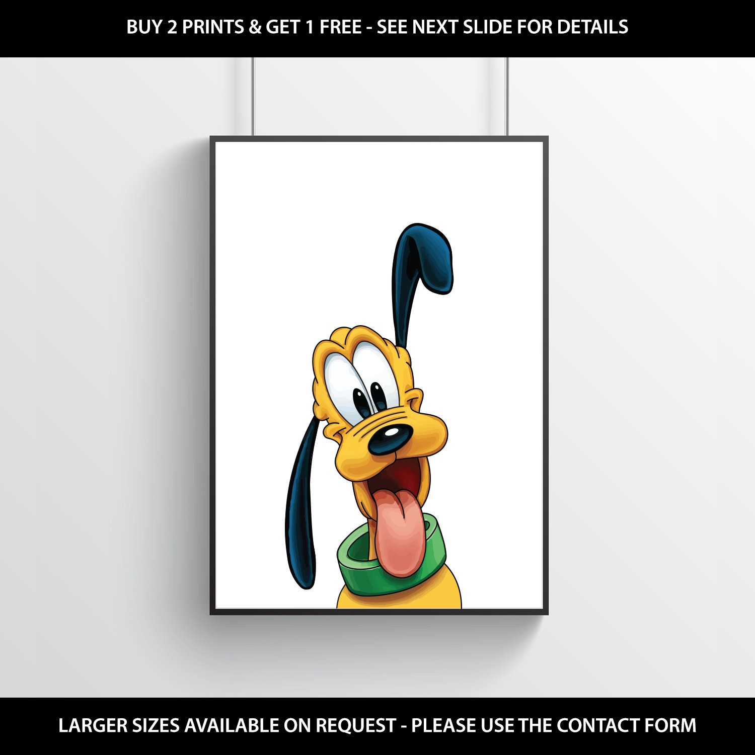 Pluto Disney Wall Print | Pluto Disney Poster | Children's Bedroom
