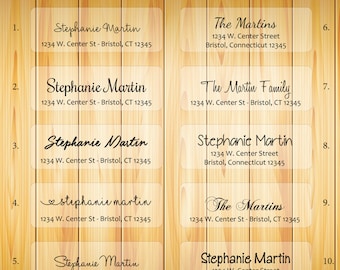 clear address labels etsy