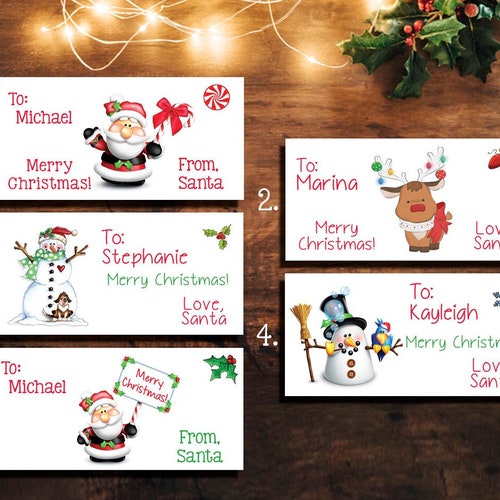 Personalized SANTA LABELS for KIDS Gifts Personalized Etsy