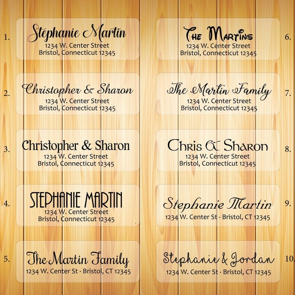 Clear Return Address Labels Etsy