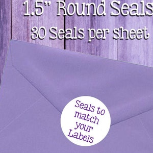 Matching 1.5" Round Envelope Seals: Label Design Graphic