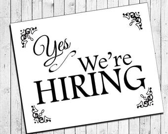 hiring sign etsy