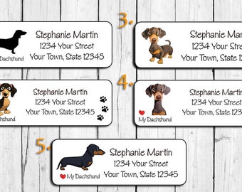 dog address labels etsy