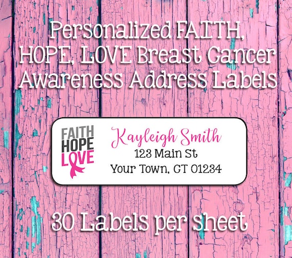 Return address labels breast cancer