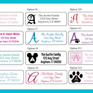 Personalized ADDRESS Labels Monogram with Family Name, Sets of 30, Return Labels