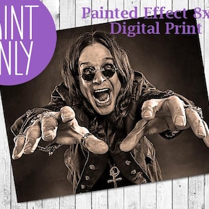 Ozzy Osbourne Art Print: Painted Effect, Glossy Finish (8x10, No Frame)