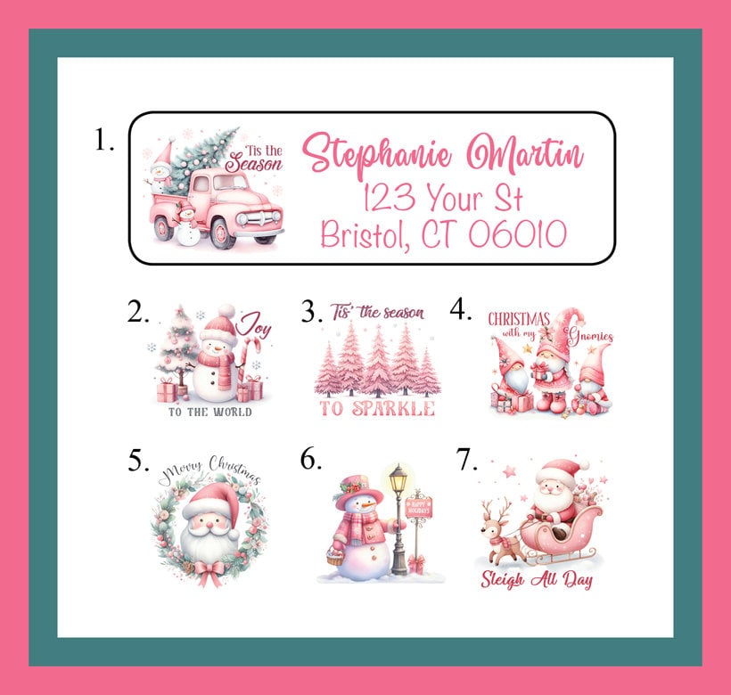 CHRISTMAS Address Labels, Vintaged Santa, Christmas Return Address Labels, Christmas Address...